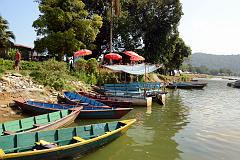 Pokhara 03 Dining At Hotel Fewa Next To The Row Boats On Phewa Tal Lake 